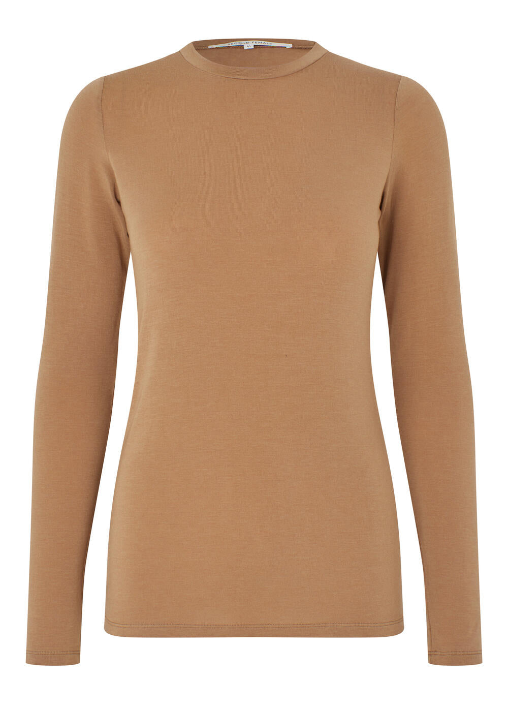 Matima O-Neck langærmet t-shirt - Camel Melange
